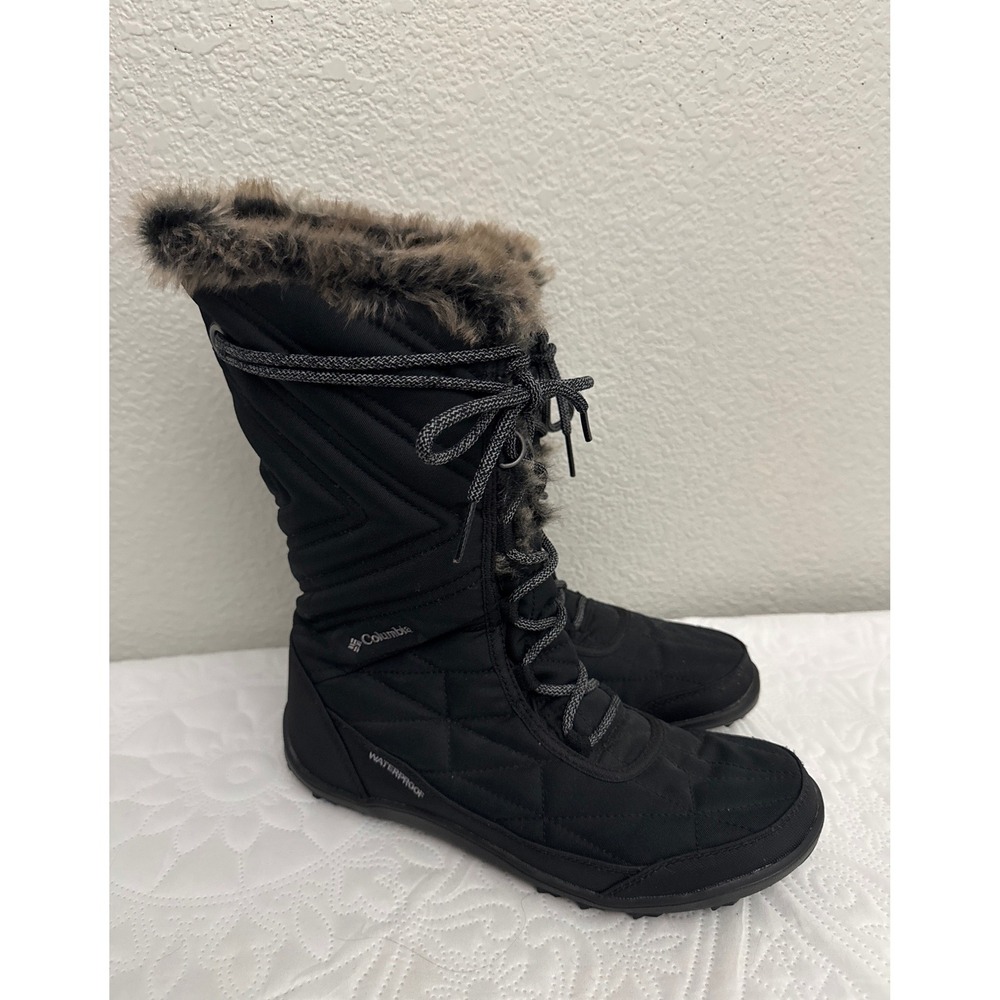 Columbia Minx Mid III Black Waterproof Winter Boots Size 10.5